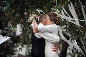 cerimônia de casamento no dia do casamento foto