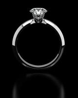 único anel de diamante