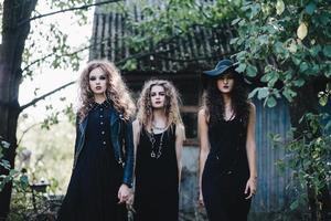 três bruxas vintage vão para o sabá foto