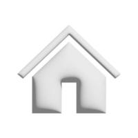 design 3d de ícone de casa para apresentação de aplicativos e sites foto