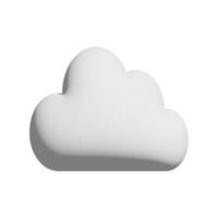 design 3d de ícone nublado para apresentação de aplicativos e sites foto