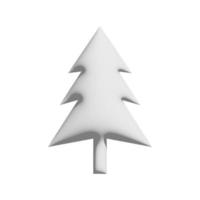 design 3d de ícone de árvore verde conífera generalizada para apresentação de aplicativos e sites foto