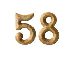 numérico de madeira 58 foto