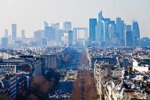 vista acima de la defesa em paris foto