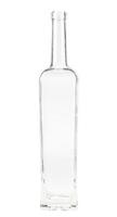 garrafa de vinho transparente vazia isolada em branco foto