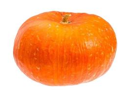 abóbora laranja madura isolada em branco foto