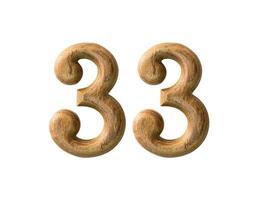 numérico de madeira 33 foto