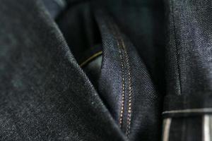 close-ups de jeans selvedge foto