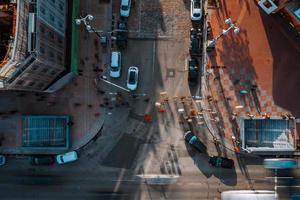 rua da cidade grande de uma vista aérea foto