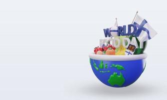 3d dia mundial da comida finlândia renderização vista direita foto