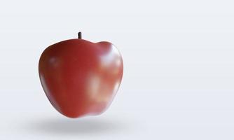 3d frutas maçã renderização vista esquerda foto