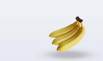 3d frutas banana renderização vista superior foto