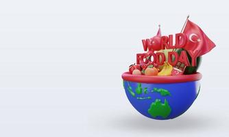 3d dia mundial da comida turquia renderização vista direita foto