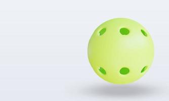 3d esporte bola pickleball renderização vista direita foto