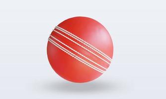 3d esporte bola críquete renderização vista frontal foto