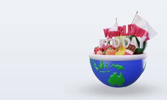 3d dia mundial da comida polônia renderização vista direita foto