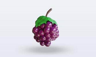 3d frutas uva renderização vista frontal foto