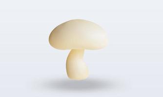 Vista frontal de renderização de cogumelos vegetais 3D foto