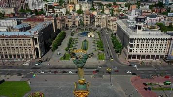 30.05.2020 kiev ucrânia. foto aérea de maidan nezalezhnosti.