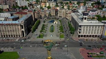 30.05.2020 kiev ucrânia. foto aérea de maidan nezalezhnosti.