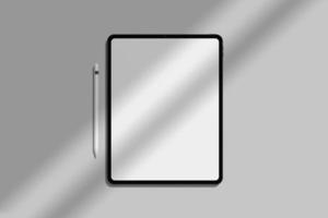 maquete em branco da tela do tablet foto