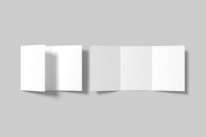 maquete em branco de brochura com três dobras a5 foto
