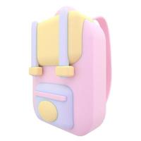 saco mochila educação escolar ícone 3d render ilustração. foto