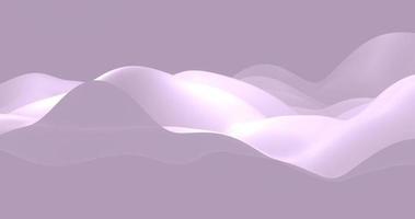 lindo pano de seda lilás balançando ao vento sem costura. animação 3d em loop de têxteis macios abstratos movendo-se lentamente no ar. 4k ultra hd 3840x2160. foto