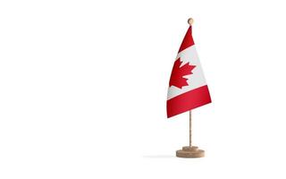 mastro de bandeira do canadá com imagem de fundo de espaço em branco foto