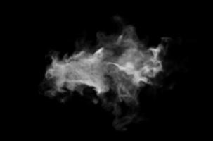 design de fumaça em fundo preto. fechar-se. ilustração 3D. foto