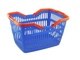 cesta de compras azul foto