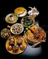 mexilhão de frutos do mar tailandês foto