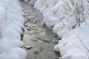 paisagem de inverno montanha foto