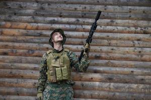 retrato de soldado militar foto