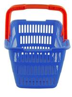 cesta de compras azul foto