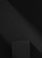 vitrine de joias 3d realista pódio de pedra preta, pódio geométrico preto abstrato com formas, estúdio de renderização 3d para cena mínima de produtos cosméticos com plataforma foto