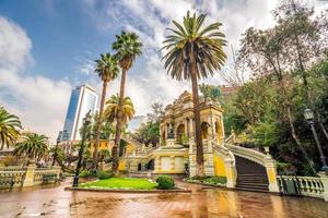 cerro santa lucia no centro de santiago, chile. foto