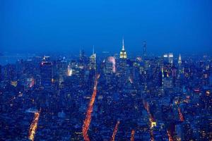 cidade de nova york manhattan midtown skyline foto