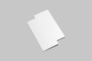maquete de folheto com três dobras em branco foto