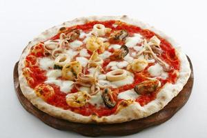 pizza de comida italiana foto