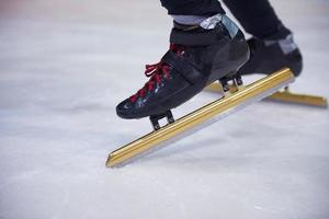 vista de patinação de velocidade foto