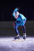 vista de patinação de velocidade foto