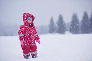 vista da família de inverno foto