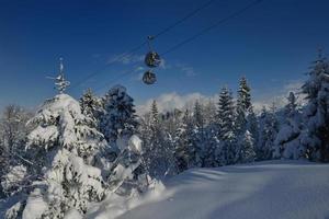 gôndola do teleférico nos alpes foto