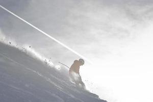 esqui na temporada de inverno foto