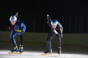 vista de patinação de velocidade foto