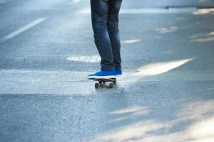 vista de salto de skate foto