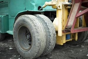 maquinário pesado. transporte de mercadorias antigo. foto