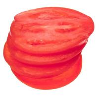 tomate vermelho fatiado close-up foto
