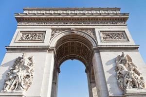 arco do triunfo em paris foto